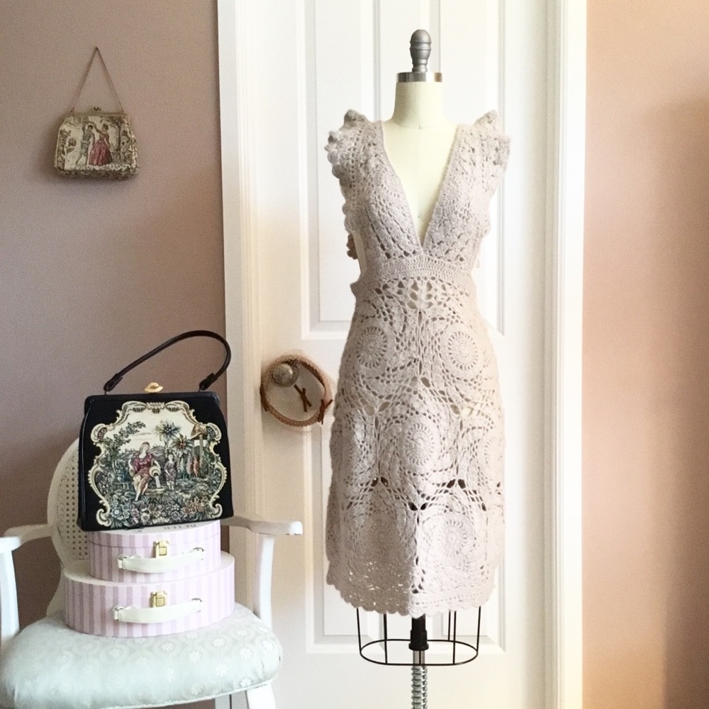 Vintage winter jumber crochet dress